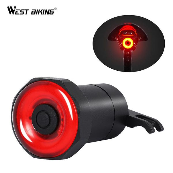 

octagon intelligent road bicycle taillight mtb bike seatpost night usb warning led rear light cycling equipment h205 lights