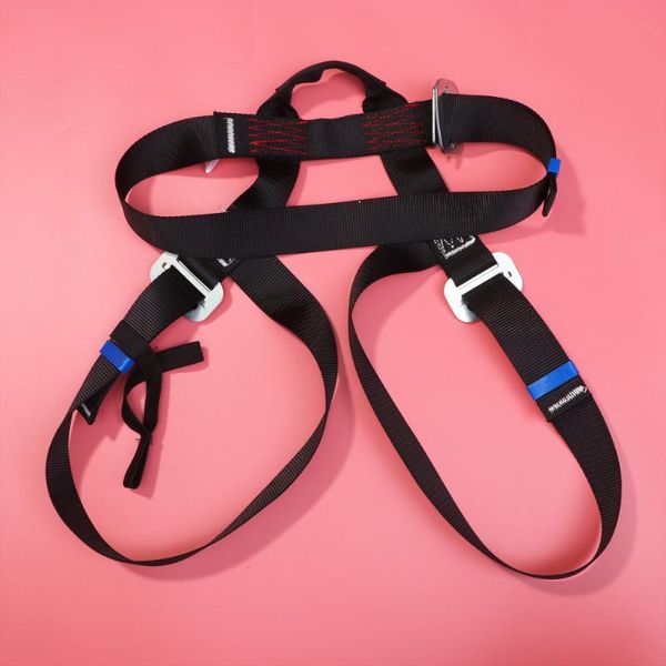 

outdoor polyester harness waist protective strap safety belt for climbing mountaineering tree (black) cords, slings and webbing