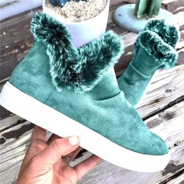 

boots selling women's flat bottom prevent water splashing in winter warm snow with plush warmth, Black