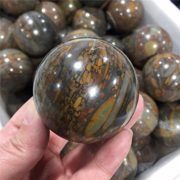 

decorative objects & figurines natural bamboo leaf stone ball minerals polished home decoration gift