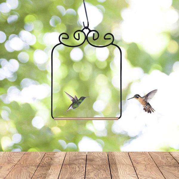 

other bird supplies metal hummingbird swing stand iron outdoor garden hang resting shelf pets birds cage accessories