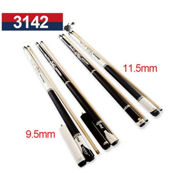 

p6 billiard pool cues 9.5mm/11.5mm tips billiards cue stick black white colors professional maple 2021 china