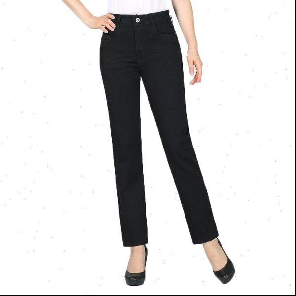 

women black womens pant jeans pants denim straight trousers zipper fly pantalones mujer spring autumn plus size, Black;white