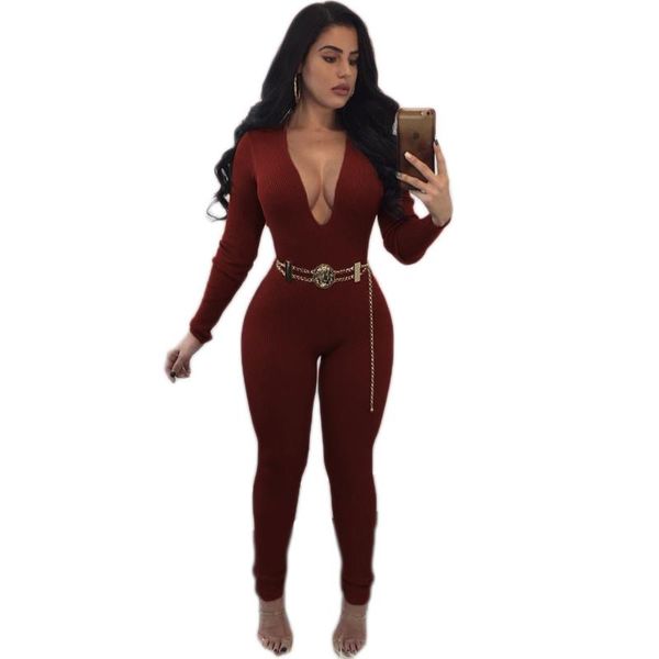 

women's jumpsuits & rompers fashionable solid long sleeve round collar bodysuit wrapped chest elegant for women, Black;white