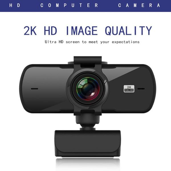 

webcams mini webcam with microphone hd 2k 4 million pixels usb pc lapcomputer auto focus cameras for video live streaming meeting