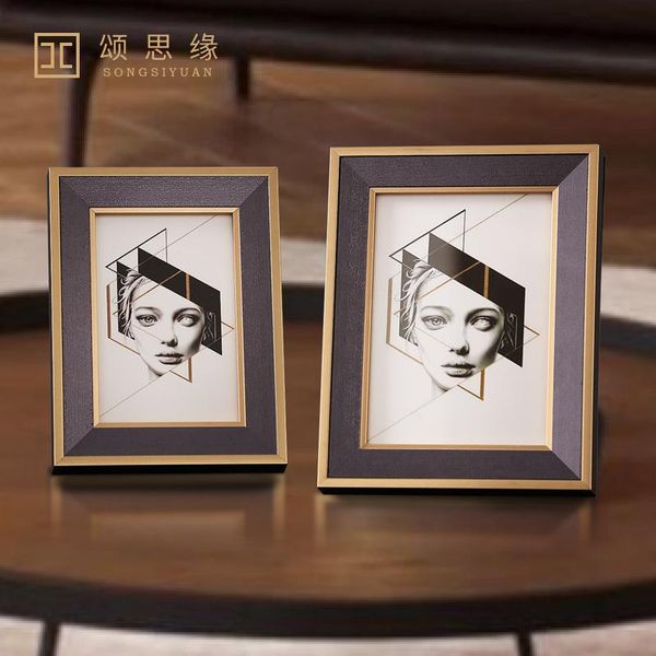 

frames rectangle wood picture po frame american style classic modern quadros decorativos home decoration bd50ff