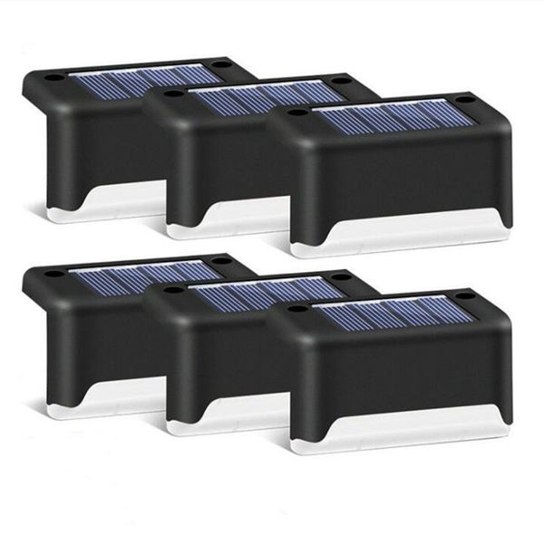 4 pcs LED Lâmpada Solar Lâmpada Escada Ao Ar Livre à Prova D 'Água Luz de Parede Jardim Paisagem Paisagem Deck Condutas Balcão Cerca Solares Iluminação D3.0