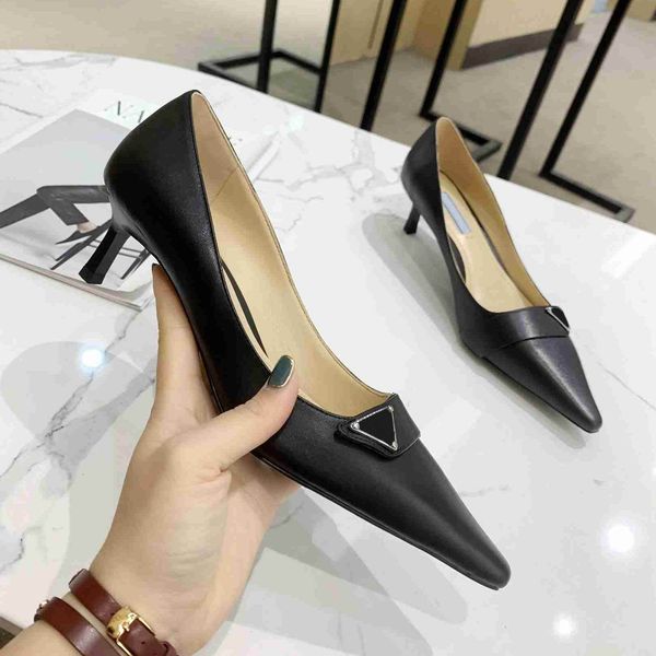 

women fashion dress shoes limited edition 5cm high heel business affairs shoe comfort show style beading buckle ribbons rivets pleated with, Black