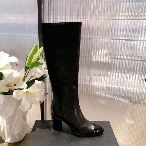 

2021 new brand women's shoes fashion luxury casual designer stitching long tube women's boots size 35-40, Red;white