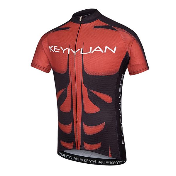 

racing jackets keyiyuan 2021verano ropa de ciclismo para hombre cycling shirt short sleeve t shirts for mountain or road bike maglie camiset, Black;red