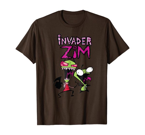 

nickelodeon invader zim and gir t-shirt, White;black
