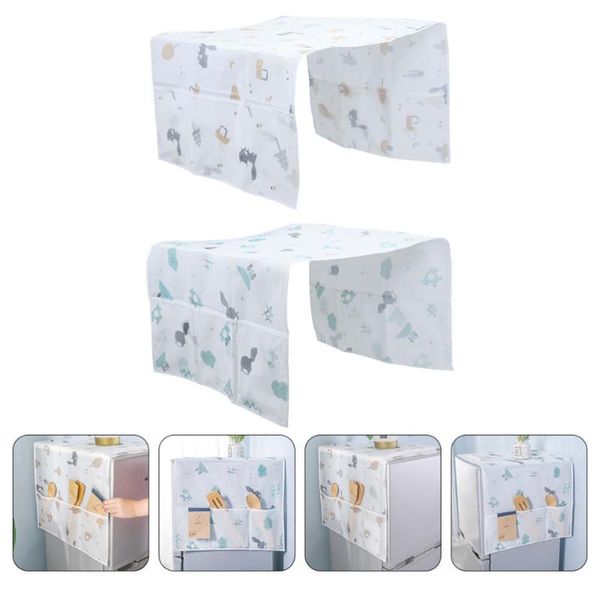 

storage bags 2pcs waterproof fridge pouch household pvea cover (mixed color)