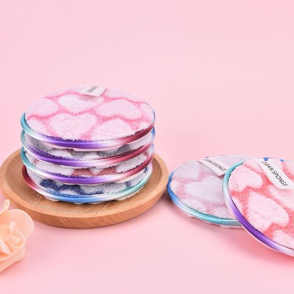 

sponges, applicators & cotton 1pcs makeup pads sponge reusable remover face cleansing towel double layer cleaning wipe tools