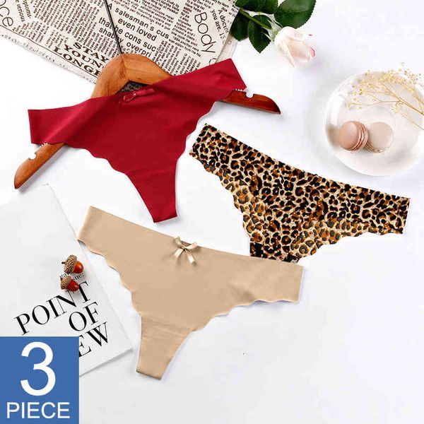 

3-pcs women's underwear needless thong panty underpants t-back solid soft g-string for women comfortable lingerie, Black;pink