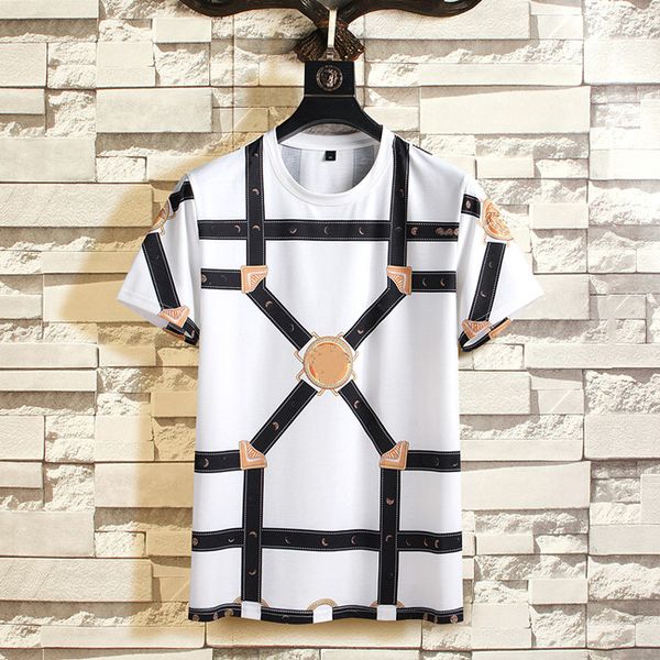 

21 t shirts casual style men's designer short-sleeved t-shirt 100% cotton black and white size m~3xl wholesale, White;black