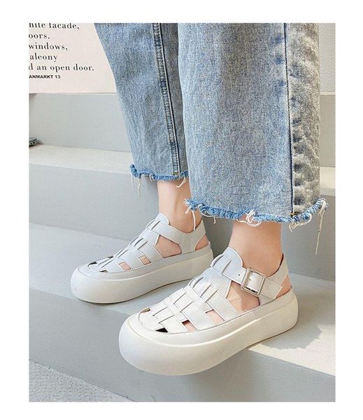 

sandals closed toe comfort shoes for women all-match summer heels suit female beige sports 2021 medium girls flat black low