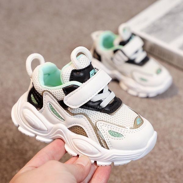 

baby toddler shoes children sports spring kids sneakers for girls boys net breathable non-slip leisure size 21-30 athletic & outdoor, Black