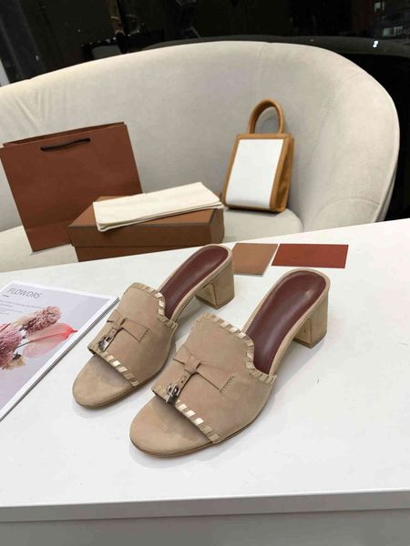 

70% off wholesale sandals flip-flops luxury shoes females leather slippers women outdoors leisure slides peep toe ladies footwears, Black