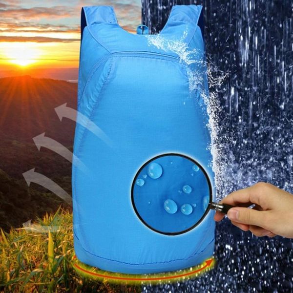 

outdoor bags lightweight nylon foldable backpack waterproof folding bag ultralight pack for women men travel hiking