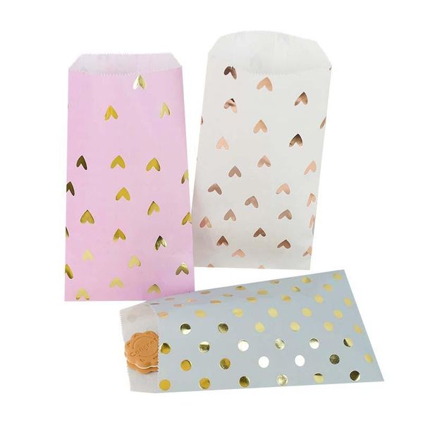 

pcs/set love polka dot gift wrapping paper bag candy cookie packaging supplies birthday wedding party decoration wrap