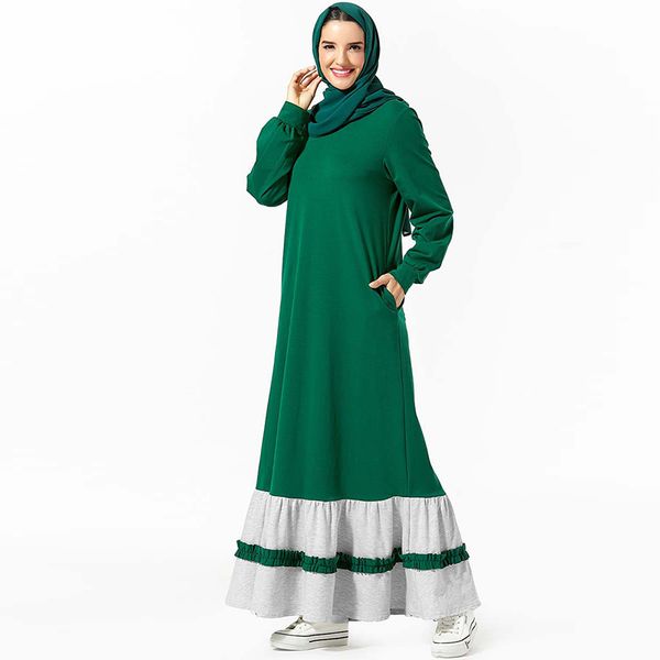 

hijab muslim dress islam abaya kaftan dubai turkish dresses islamic clothing abayas for women caftan marocain djellaba femme, Red