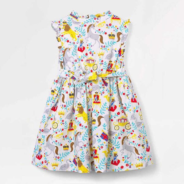 Baby Girls 'Dresses Europeia e Americana Children's Summer New Style Children's Skirt sem mangas Algodão Children Dress q0716