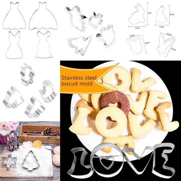 

baking moulds cookie cutter set biscuit mold fondant cake diy kitchen bread decorating tool birthday party press