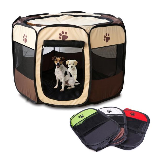 

portable folding pet big tent dog house cage cat playpen puppy kennel easy operation durable outdoor octagon fence car seat covers