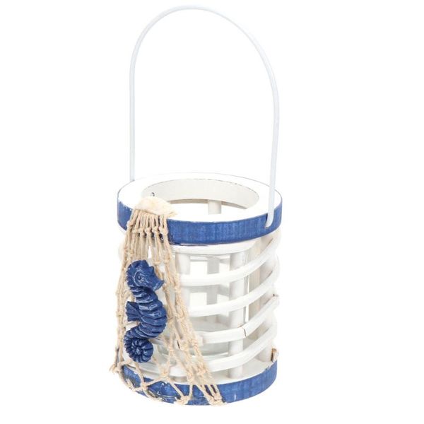 

candle holders 1pc bamboo rattan unique deskadornment home decorative stand blue