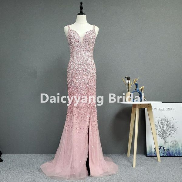 

bridal veils design luxury heavy beading mermaid evening dress 2022, Black