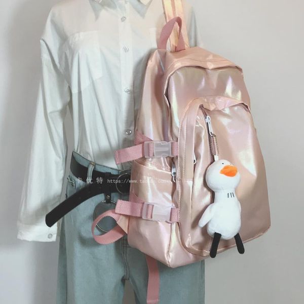 

backpack female colorful schoolbag middle school students junior high campus wild large-capacity college
