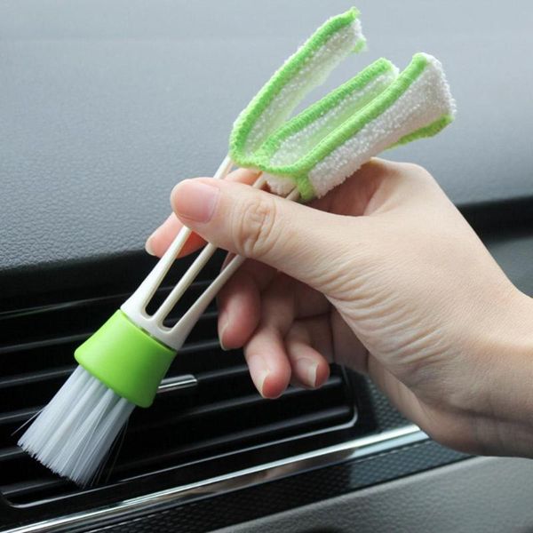 

car sponge 3pieces multipurpose mini double-head air conditioning window brush blinds keyboard outlet cleaner clean j9o6