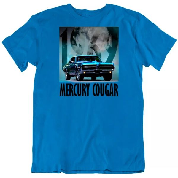 

mercury cougar 1969 fan muscle car retro t shirt, White;black