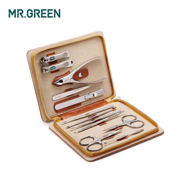 

mr.green 12 in1 manicure set stainless cuticle utility tools nail clipper grooming kit care clippers1