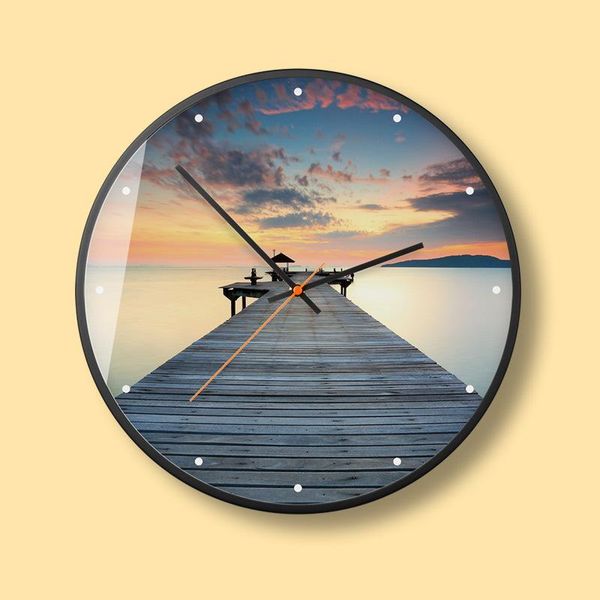 

wall clocks mountain lake landscape painting series exquisite clock super artistic concept taste elegant living room