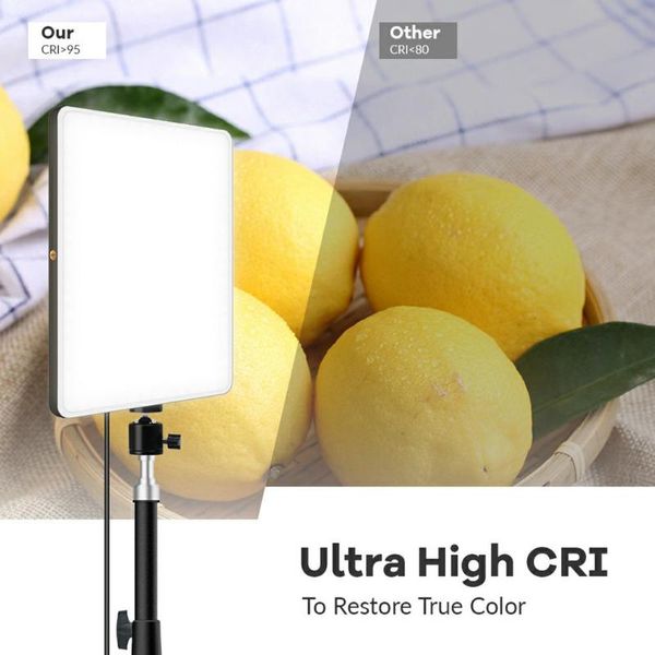 

flash heads dimbare 10inch led video light panel eu plug 2700k-5700k fotografie lamp met statief voor youtube make-up vulling licht