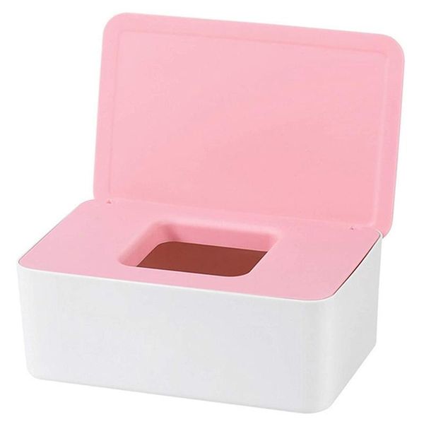 

tissue boxes & napkins pink box wipes tray dispenser sealed design with lid not easy ash