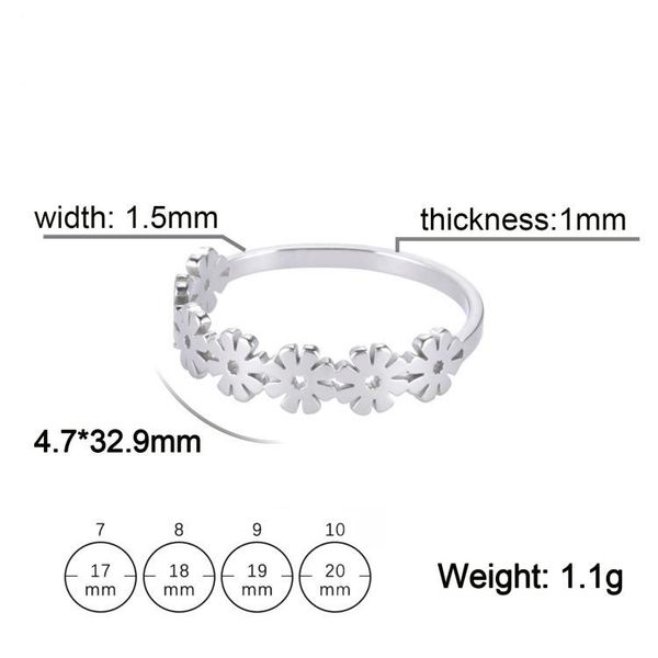 

wedding rings trendy flowers for women men lover couple set friendship engagement open 2021 jewelry, Slivery;golden