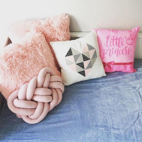 

cushion/decorative pillow ins simple knotted cushion hand-woven long seat creative handmade less deformable home decor