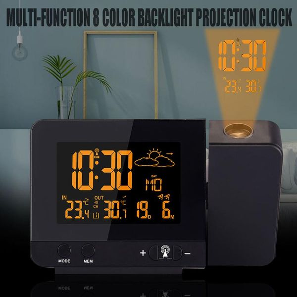 

digital projection alarm clock temperature desk time date display projector calendar usb charger table led other clocks & access accessories