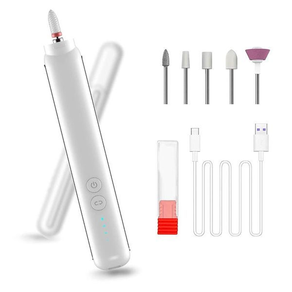 

nail drill & accessories electric machine usb rechargeable polisher portable manicure milling cutters art grinding polish tool