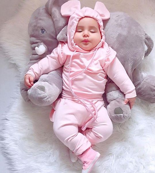 

clothing sets 2pcs set toddler baby girls long sleeve hooded sweatshirt + pants cute clothes outfits suits, White