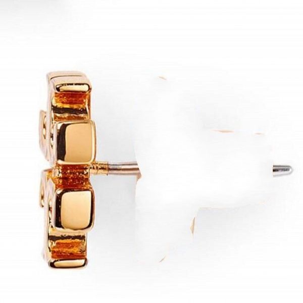 

2022 hip hop girls boys studs easy chic design wholesale small large hollow letter stud earring 18k rose gold silver tiny earrings women men, Golden;silver