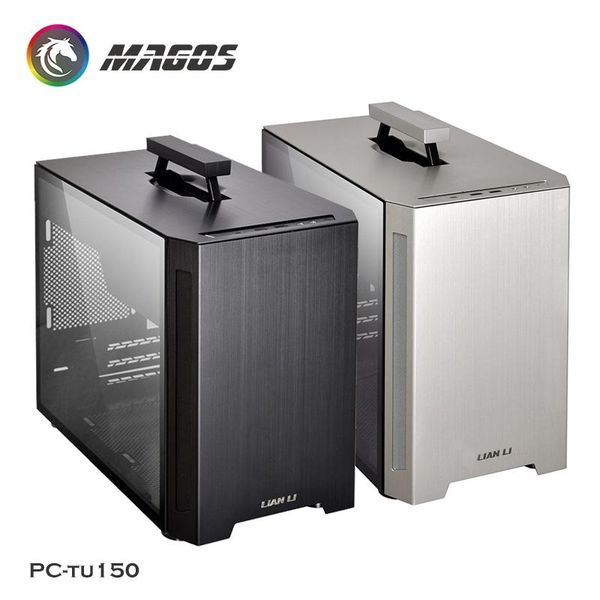 

lianli little rhino tu150 chassis deskcomputer mini itx motherboard full side transparent water cooling fan sfx fans & coolings