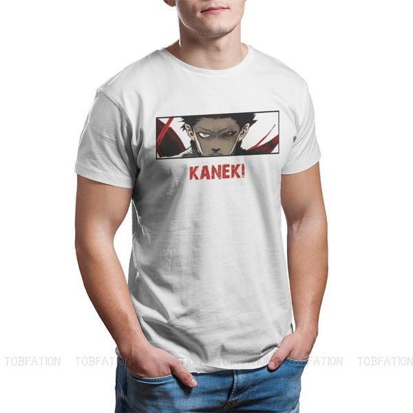 

men's t-shirts tokyo ghoul touka kirishima ken anime tshirt for men kaneki basic summer tee t shirt trendy fluffy, White;black