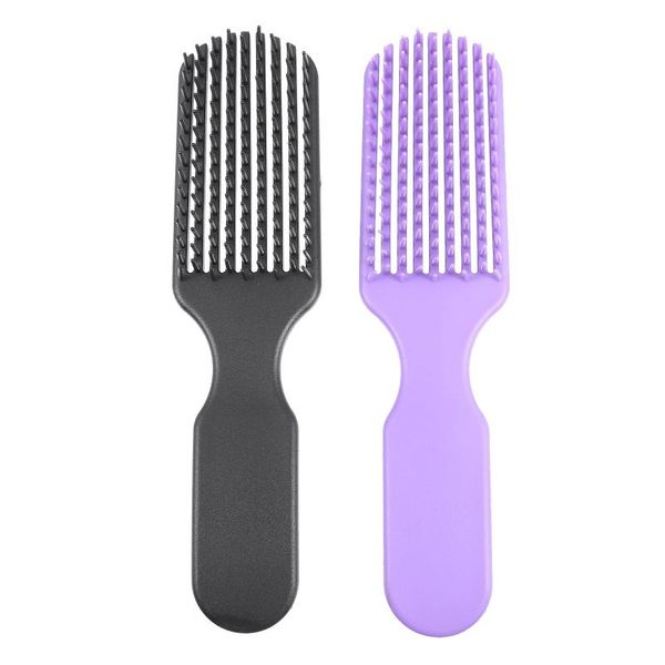 

hair brushes 2pcs portable brush hairdressing comb care detangling, Silver
