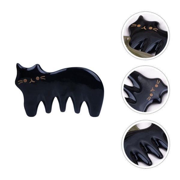 

hair brushes 1pc ox horn board scrapping plate scraping tool (black), Silver