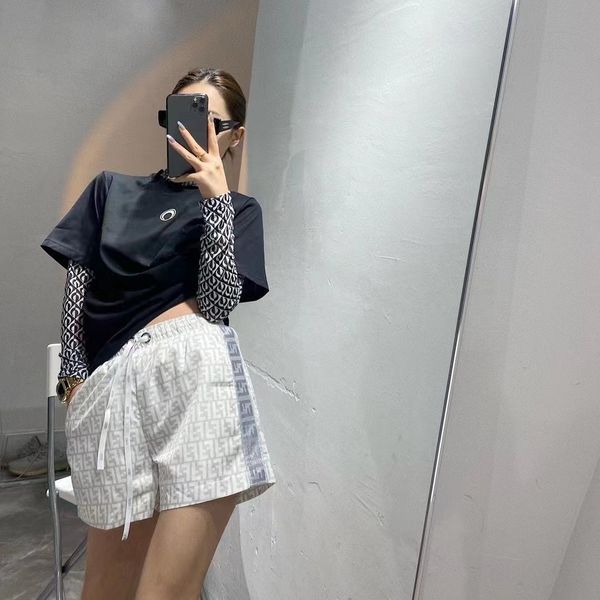 

f 2021 summer new nylon casual shorts, White;black