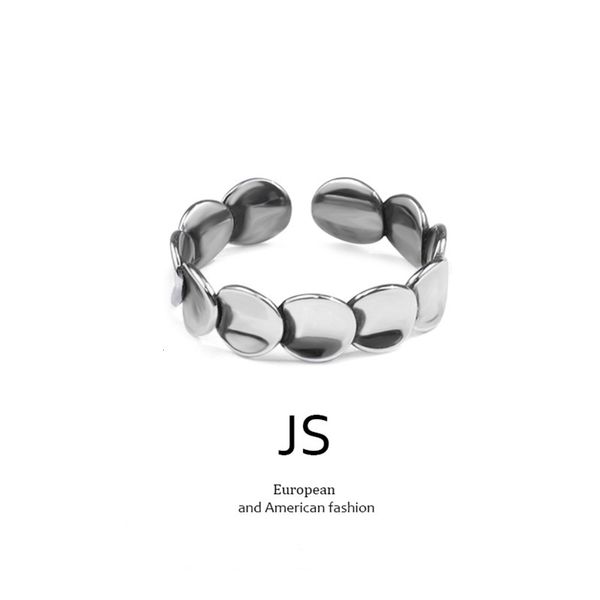 

new female thai silver opening ring jewelry, Black