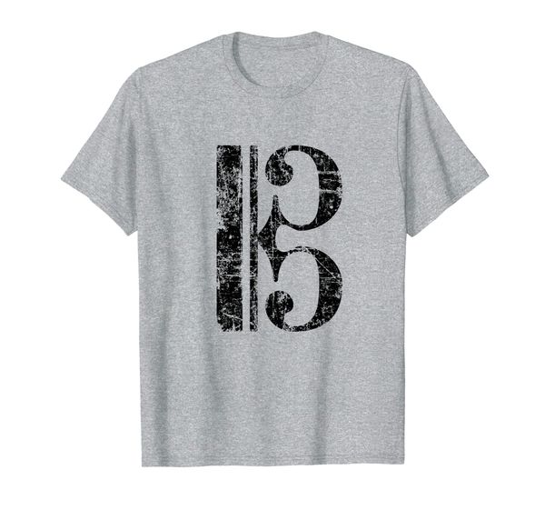

c-clef (vintage black) musicians viola cello t-shirt, White;black